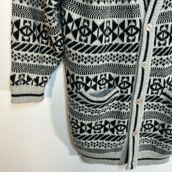Vintage KENNINGTON Woman’s Wool Long Cardigan Large Oversized - Picture 3 of 14